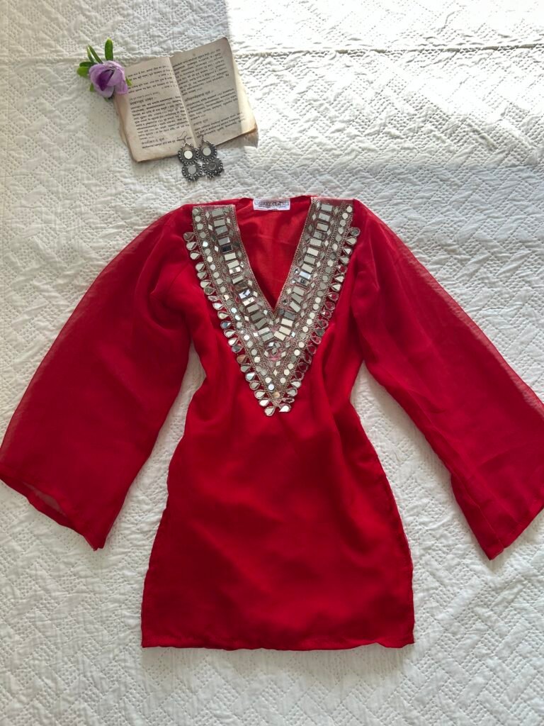 Hot Red GALA Short Kurti