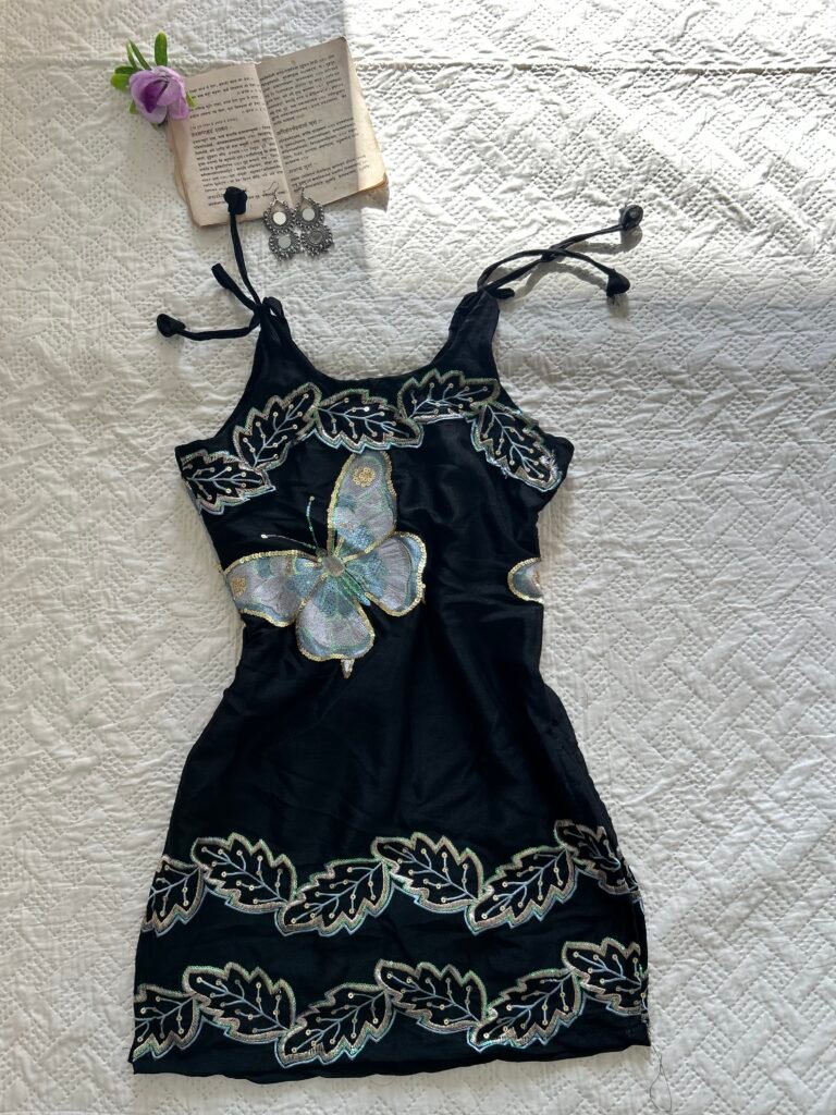 Hot Black Noodle Strap Kurti