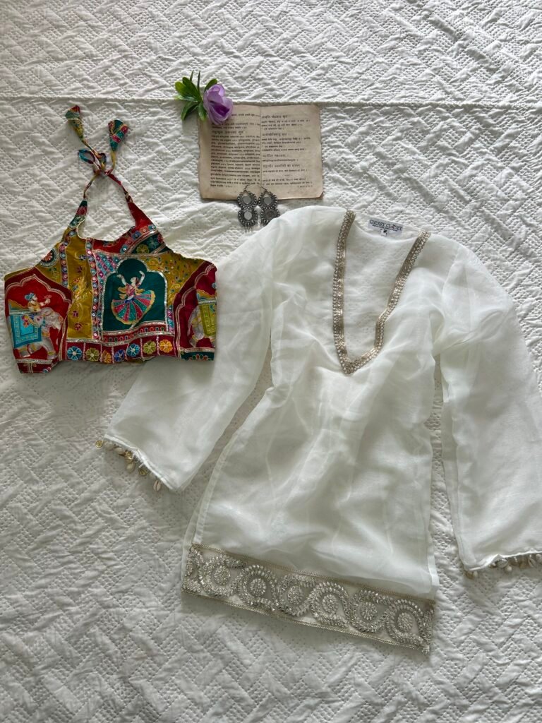NOORANI~Sheer Chatpati Kurti with Blouse Set