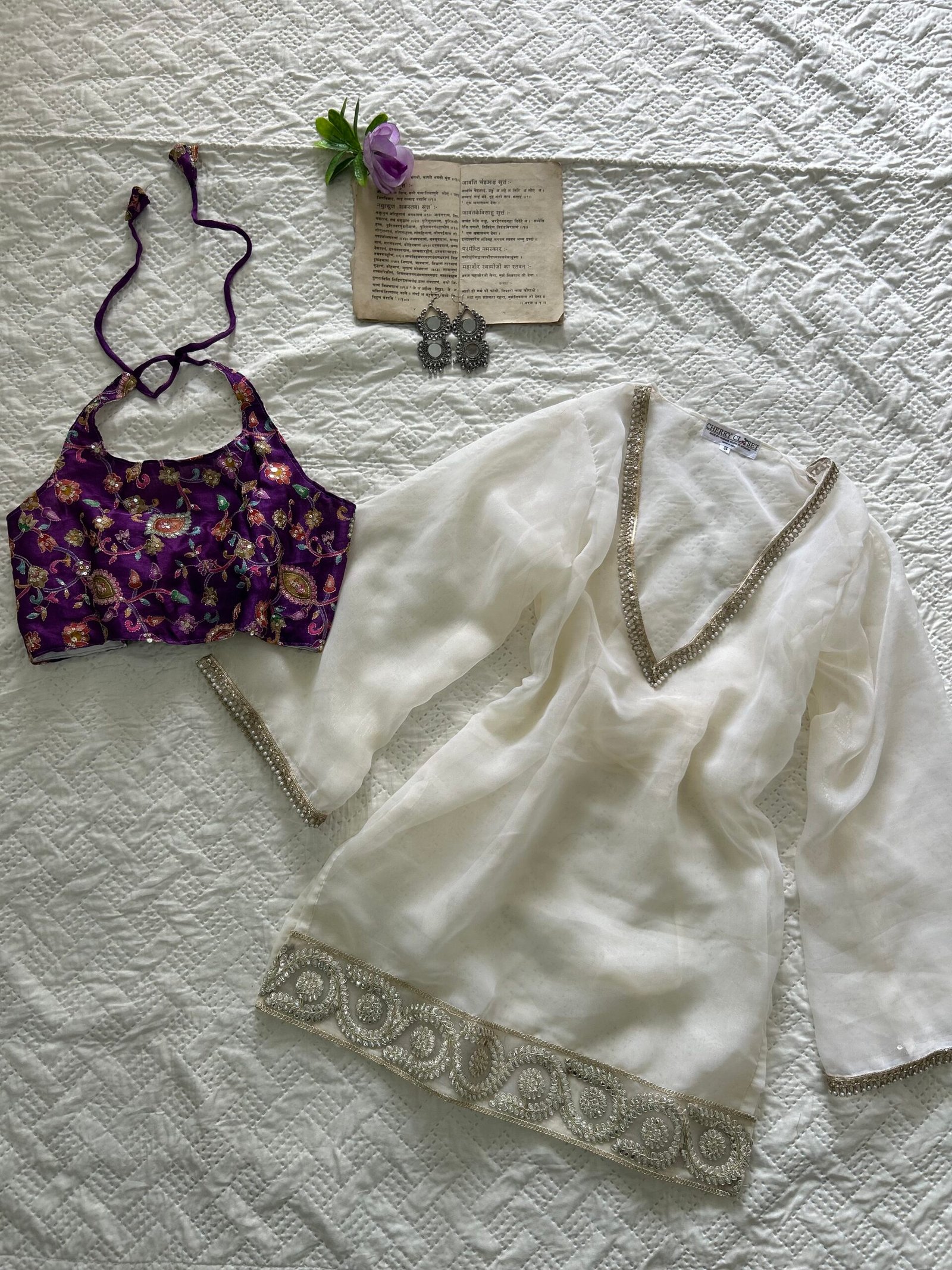 NOORANI~Sheer Chatpati Kurti with Blouse Set