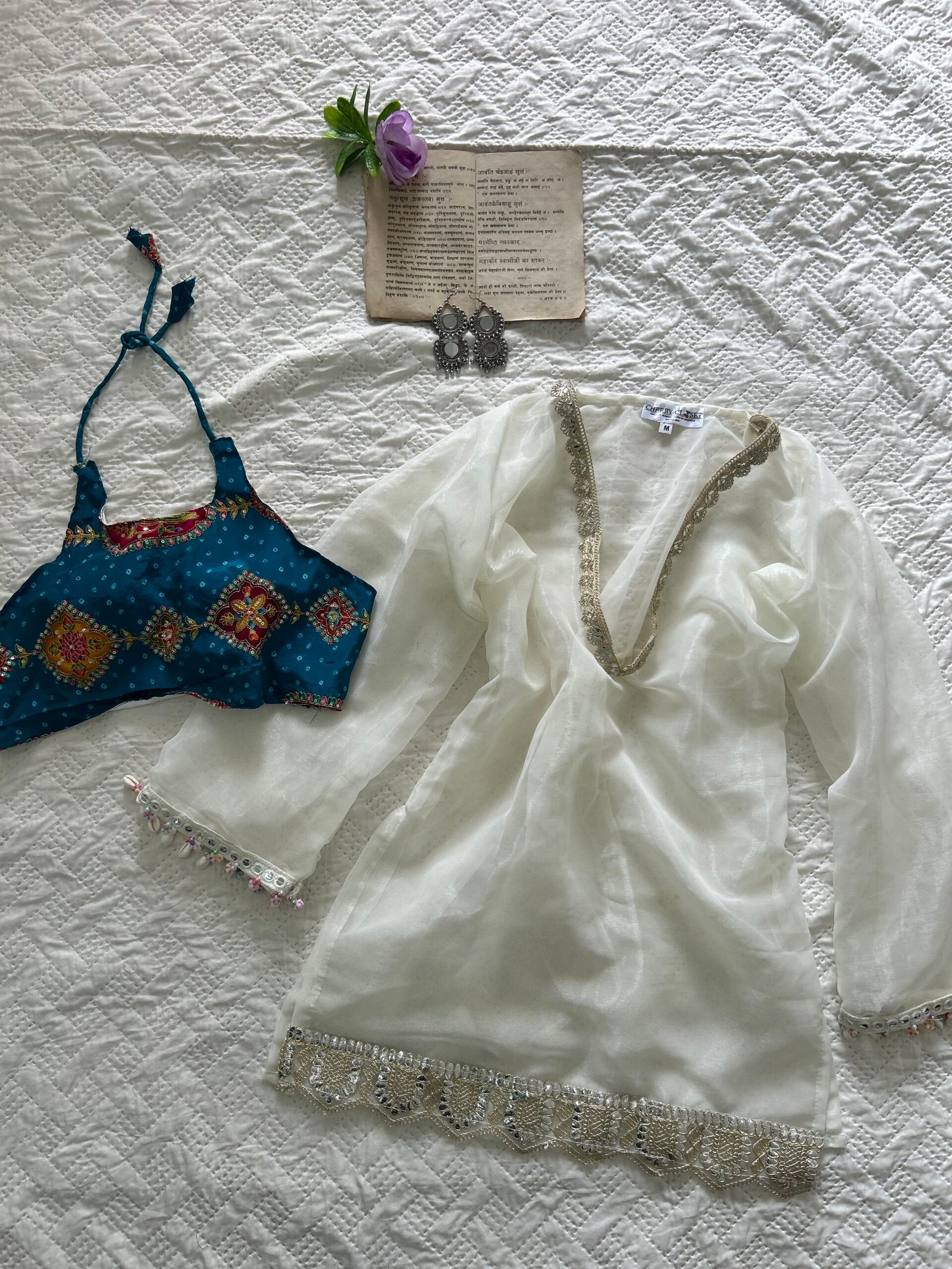 NOORANI~Sheer Chatpati Kurti with Blouse Set
